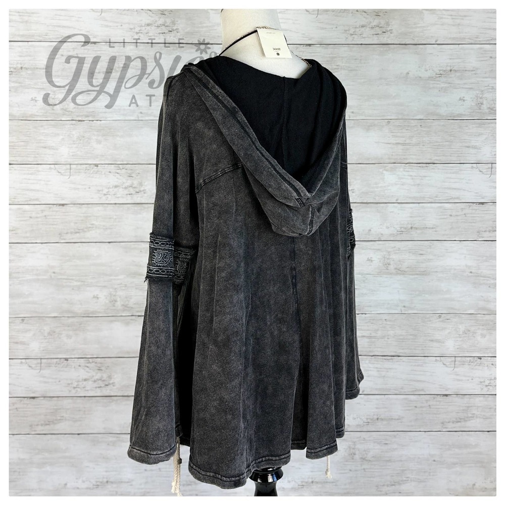 POL Black Burnout Grunge Hoodie - Picture 7 of 14